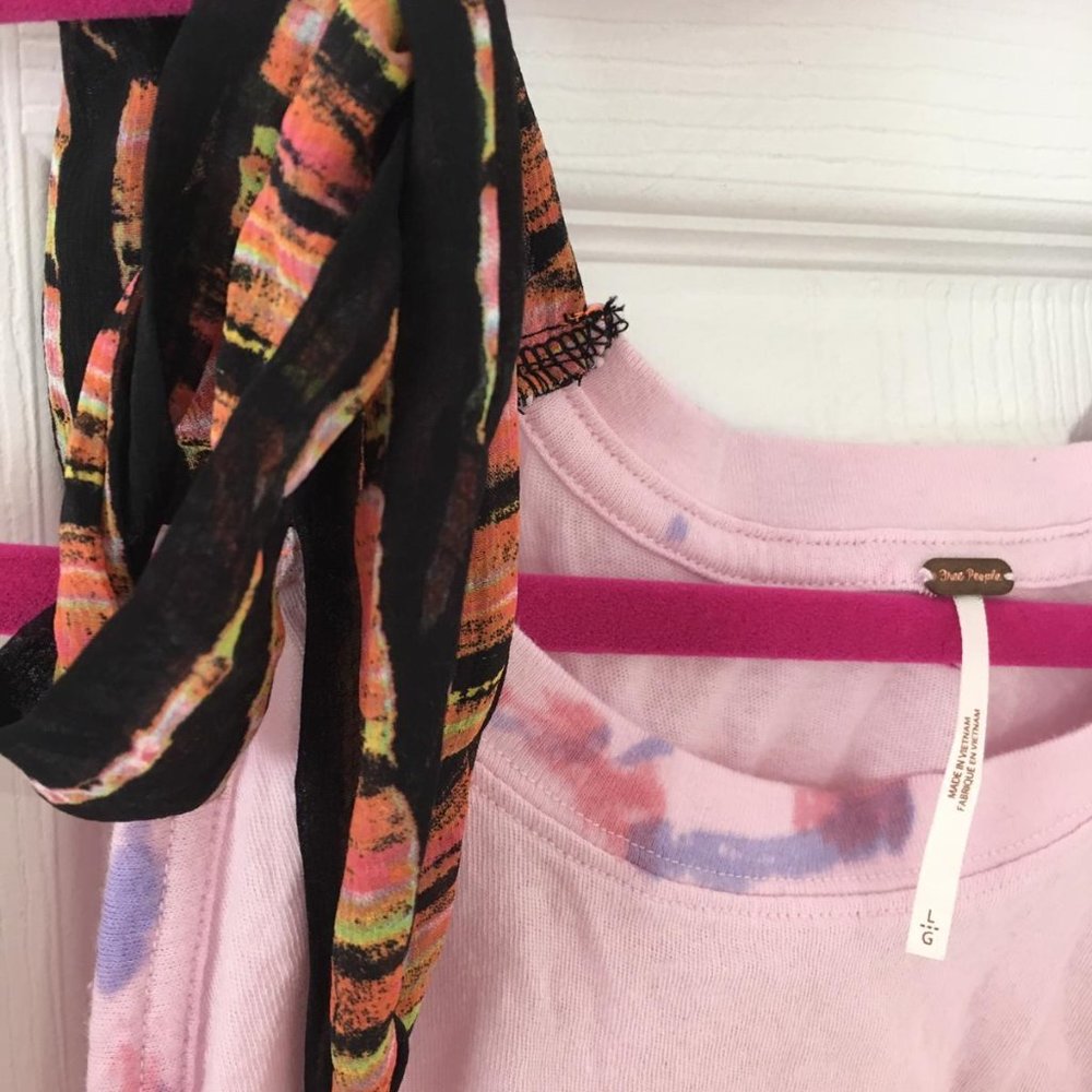 Free People Koa Tie-Dye Tank Top, Pink Light - Picture 5 of 5